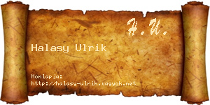 Halasy Ulrik névjegykártya