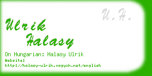 ulrik halasy business card
